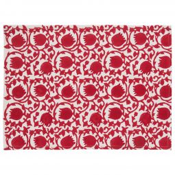 Lotus Placemat - Red (Set of 2)